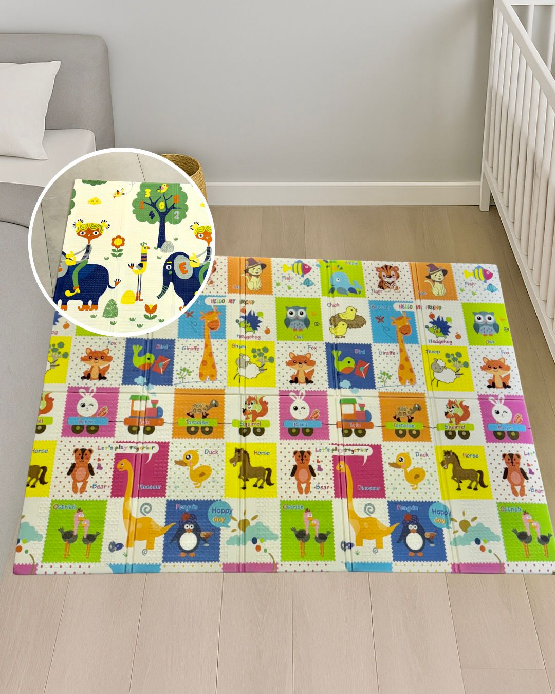 Tapete Plegable para Bebés – Suave, Seguro y Fácil de Limpiar